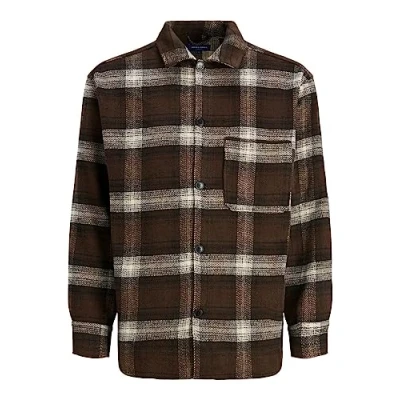 Abbildung von Jack &amp; Jones Jorzac Check OVER LS NOOS Hemd, Herren, Größe: Large, Chocolate brown
