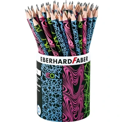 Abbildung von Eberhard Faber 511899 Bleistifte Set Neon, 72 Stifte im Köcher, Härtegrad HB