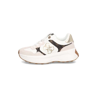 Abbildung von Guess Luckei Sneaker low, Damen, Größe: 37, White/brown Schuhe