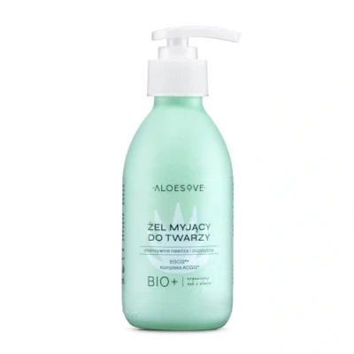 Abbildung von ALOESOVE Gesichtsreinigung Gel 190ml Vegan Reinigungsgel Gesicht für alle Hauttypen, Feuchtigkeitsspendend und Anti Aging Gesichtsreiniger mit Aloe Vera Antioxidantien