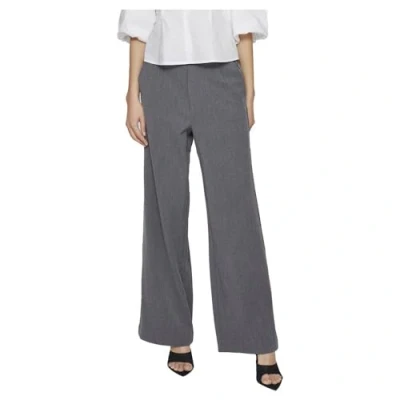 Abbildung von VILA Vivarone WIDE Stoffhose, Damen, Größe: 34, Medium grey melange