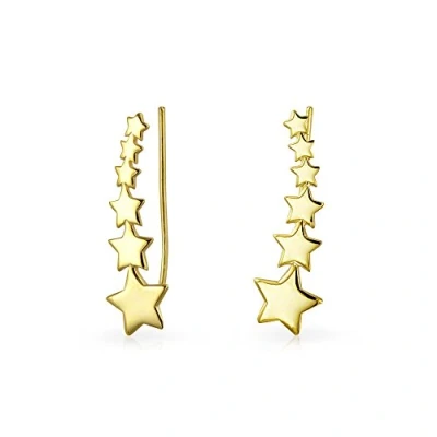 Abbildung von Usa Patriotische Himmlische Sternschnuppen Ohrstecker Ohrringe Für Frauen Teenager Wrap Crawlers 14K Gold Vergoldet .925 Sterling Silber