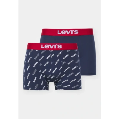 Abbildung von Levi&#039;s MEN LOGO Brief 2 PACK Panties, Herren, Größe: Medium, Blue/white/red