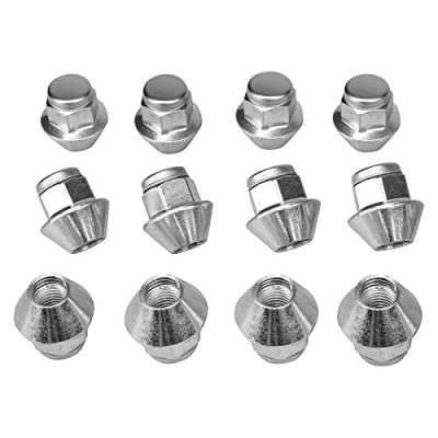 Abbildung von 20 Radmuttern Rad Muttern M12x1,5 Kegel I D 28mm Für ORIGINAL FORD Alufelgen Edelstahlkappe