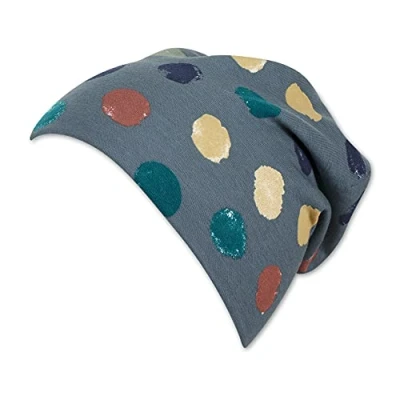 Abbildung von Sterntaler Mädchen Slouch Beanie Klecks Mütze, Mittelblau, 55