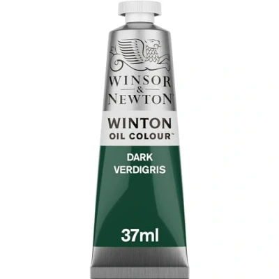 Abbildung von Winsor &amp; Newton 1414405 Winton, feine hochwertige Ölfarbe 37ml Tube mit gleichmäßiger Konsistenz, lichtbeständig, hohe Deckkraft, reich an Farbpigmenten Grünspan Dunkel