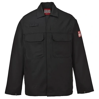 Abbildung von Portwest BIZ2 Herren Flammenresistente Bizweld FR Arbeitsjacke Schwarz, L