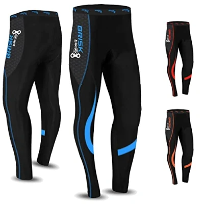 Abbildung von Brisk Bike Fahrradhose lang Herren gepolstert (Blue/Black, M)