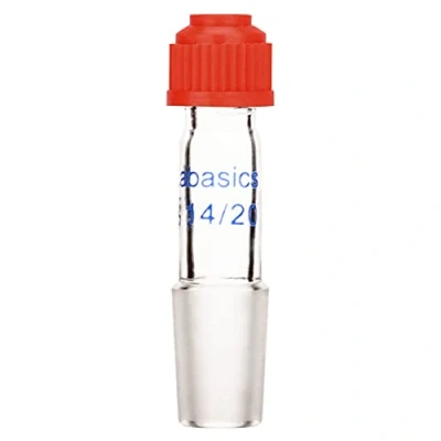 Abbildung von Labasics Glas Thermometer Adapter, Inlet Adapter mit 14/20 Innengelenk, 80mm Höhe, für Destillations Apparatur