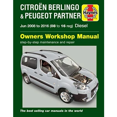 Abbildung von Citroen Berlingo &amp; Peugeot Partner Diesel (June 08 16) to 16 Haynes Repair Manual