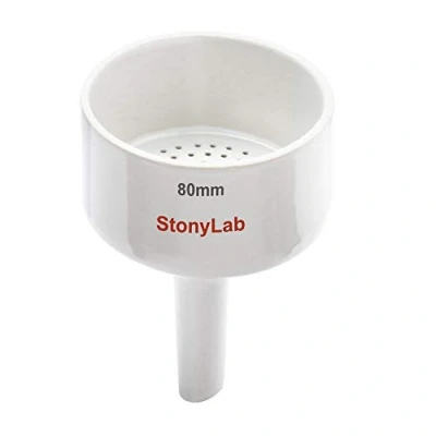 Abbildung von stonylab Büchnertrichter Trichter aus Porzellan, 80mm, Filtertrichter, OD 8cm ID 7.4cm, für Labor