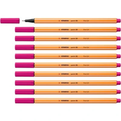 Abbildung von Fineliner STABILO point 88 10er Pack pink