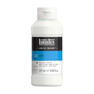 Abbildung von Liquitex 5308 Professional Gesso, Grundierung für Acrylfarben, licht und alterungsbeständiger Primer, gebrauchsfertig 237ml Flasche, weiß