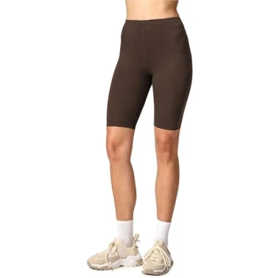 Abbildung von Merry Style Damen Sport Leggings kurz Sportleggings Radlerhose Sporthose aus Viskose MS10 145 (Braun, L)