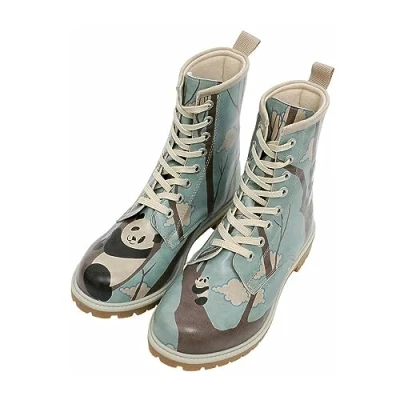 Abbildung von DOGO Long Boots Panda Hug Vegane Damen und Nachhaltige Bunte Stiefeletten Trendige Bequeme Stiefel für
