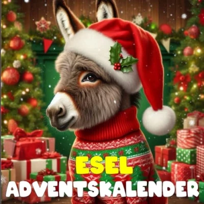 Abbildung von Esel Adventskalender: mit 24 Bilder und schönen Fakten bis Weihnachten