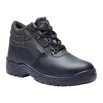 Abbildung von Blackrock Sicherheits Chukka Stiefel mit antistatischem Schutz, schwarze Leder Hiker Stahlkappe und Schutz Zwischensohle aus Stahl, Knöchelunterstützung, leichte Sicherheitsstiefel