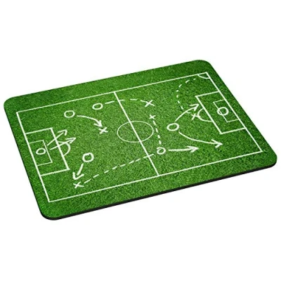 Abbildung von PEDEA Gaming und Office Mauspad 220 x 180 mm mit vernähten Rändern rutschfester Unterseite, Soccer