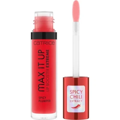 Abbildung von Catrice Max It Up Lip Booster Extreme, Nr. 010, Rot, pflegend, Extremes Volumen, kühlend, glänzend, transluzent, vegan, ohne Parabene, Mikroplastikpartikel, Nanopartikel frei, 1er Pack (4ml)