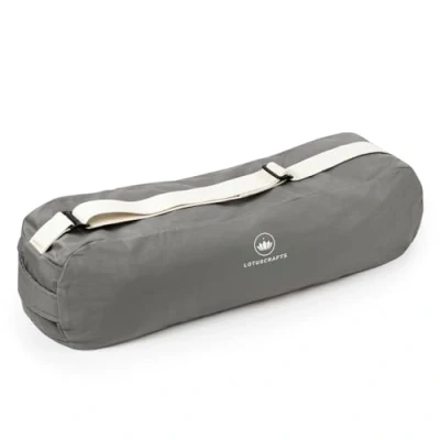 Abbildung von Lotuscrafts® Yogatasche PUNE aus Bio Baumwolle, Fair &amp; Ökologisch hergestellt, Ideale für Matte und Zubehör, Damen Herren, Yogamatte Tasche, Yoga Yogamattentasche