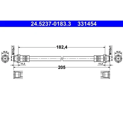 Abbildung von ATE 24.5237 0183.3 Bremsschläuche und Zubehör