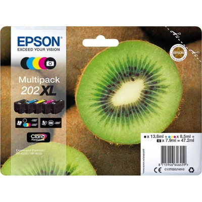 Abbildung von Epson EP64645 Original 202XL Tinte Kiwi (XP 6000, XP 6005, 6100, 6105), Multipack 5 farbig