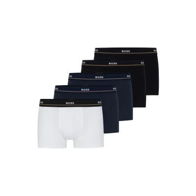 Abbildung von BOSS Herren Trunks, 5er Pack, Open Blue, M