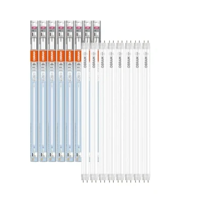 Abbildung von OSRAM Kosteneffiziente LED Röhren für elektromagnetische Vorschaltgeräte, 6.6 W, G13, Tube, double ended, 4000 K, Matt, Kalt weiß, 8 er Pack, Kaltweiß
