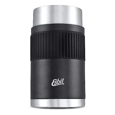 Abbildung von Esbit Thermobehälter Sculptor für Essen Warmhaltebehälter 1000 ml mit Manschette in Edelstahl aus warme und kalte Speisen