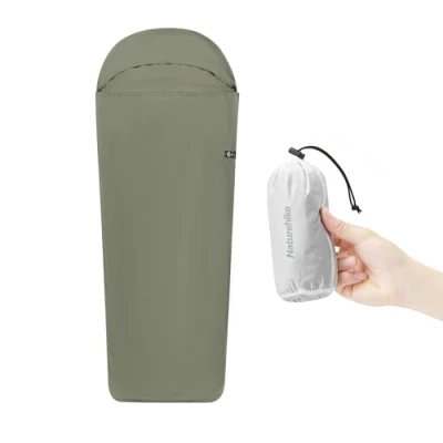 Abbildung von Naturehike Hüttenschlafsack Ultralight Schlafsack Liner nur 128g Reisedecke mit Small Pack Size Innenschlafsack für Backpacking, Hostels, Hütten Camping