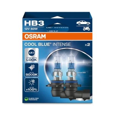 Abbildung von Osram COOL BLUE® INTENSE H8, up to 4,800K, halogen headlight lamp, LED look, Hanging folding box (2 lamps)