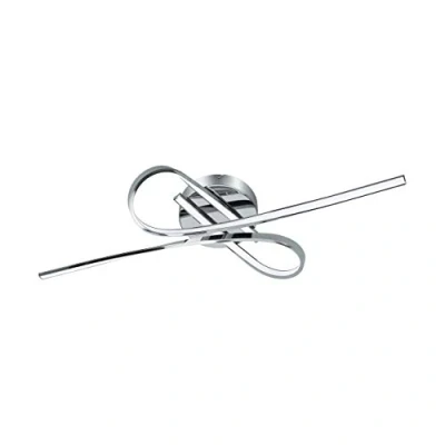 Abbildung von EGLO LED Deckenleuchte Selvina, 2 flammige Deckenlampe, Wohnzimmerlampe, Küchenlampe aus Aluminium und Kunststoff, Flurlampe Decke in Chrom, Weiß, L 70 cm