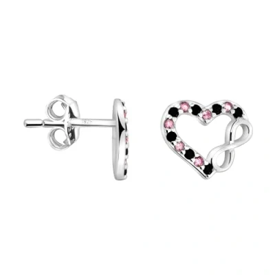 Abbildung von SOFIA MILANI Damen Ohrringe 925 Silber mit Zirkonia Steinen Herz Unendlichkeit Ohrstecker E2292