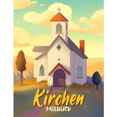 Abbildung von Kirchen Malbuch: Religion Aktivitätsbuch Malvorlagen Für Erwachsene, Jugendliche Und Kinder Lustige Einfache Idee Ein Stressabbau Entspannungsgeschenk Männer, Frauen Senioren