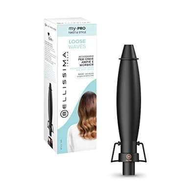 Abbildung von Bellissima My Pro GT22 130, Lockenstab Loose Waves für Kombi Haarstyler Twist &amp; Style, ellipsenförmiger Aufsatz, Durchmesser: 26 bis 38 mm, mit Keramikbeschichtung, Temperatur: 190 C