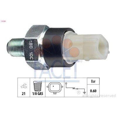 Abbildung von FACET 7.0180 Öldruckschalter 1/8 GAS 1 Made in Italy OE Equivalent DACIA: LOGAN MCV 2, Duster Off Road, RENAULT: MEGANE 3