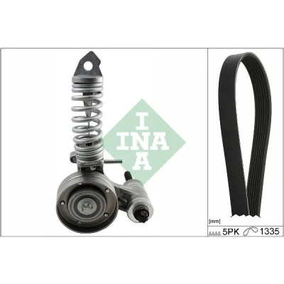 Abbildung von INA 529 0295 10 Keilrippenriemensatz Generatorfreilauf prüfen und ggf. erneuern OPEL: Astra J Sports Tourer, Hatchback, Corsa E Hatchback