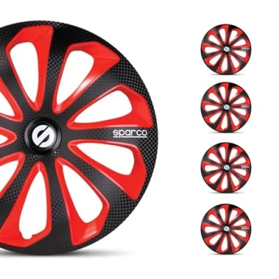 Abbildung von SPARCO Sicilia SPC1575BKRDC Radblenden 15Zoll schwarz/rot, carbon