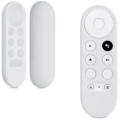Abbildung von kwmobile Hülle Fernbedienung kompatibel mit Google Chromecast 2020 4K / 2022 HD Silikon Case für TV Zubehör in Weiß