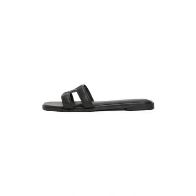 Abbildung von Tommy Hilfiger LOGO Strap MULE Pantolette flach, Damen, Größe: 38, Black Schuhe