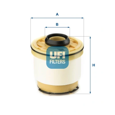 Abbildung von UFI 26.102.00 Kraftstofffilter Filtereinsatz FORD: Ranger Mk3