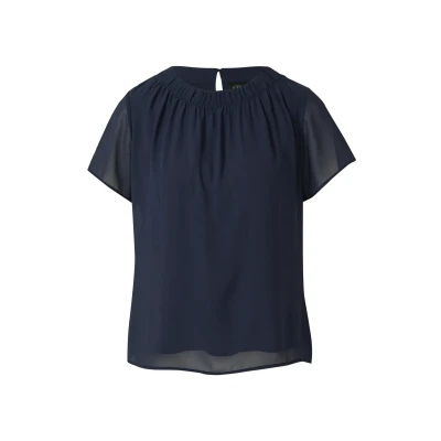 Abbildung von s.Oliver Luftige Chiffon-Bluse mit gesteppter Raffung