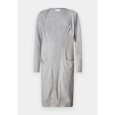 Abbildung von Vila Clothes Damen Strickjacke VIRIL L/S Long Knit Cardigan NOOS 14042770, Einfarbig, Gr. 42 (Herstellergröße: XL), Grau (Light Grey Melange)