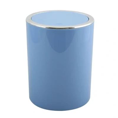 Abbildung von MSV Bad Serie Aspen Design Kosmetikeimer Treteimer Schwingdeckeleimer Abfallbehälter mit Schwingdeckel 6 Liter (ØxH): ca. 18,5 x 26 cm Pastell Blau