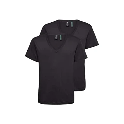 Abbildung von G Star BASE Heather 2PACK Tshirt basic, Herren, Größe: Small, Solid black