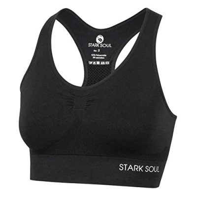 Abbildung von STARK SOUL Bra Light Support Sport BH doppellagig für Damen schwarz Größe S