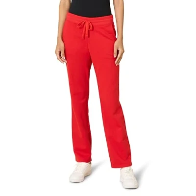 Abbildung von Amazon Essentials Damen Jogginghose aus Fleece mit geradem Bein (in großen Größen erhältlich), Rot, M