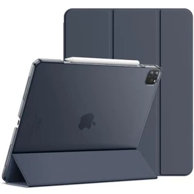 Abbildung von JETech Hülle für iPad Pro 12,9 Zoll (Modell 2020/2018), Kompatibel mit Pencil, Intelligent Abdeckung Schlafen/Wachen (Navy)