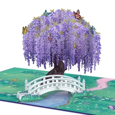 Abbildung von papercrush® Pop Up Karte Schmetterlingsbaum Romantische 3D Geschenkkarte für Frau und Freundin (Jahrestag, Ich liebe Dich, Hochzeitstag), Handgemachte Geburtstagskarte mit Schmetterlingen Mama