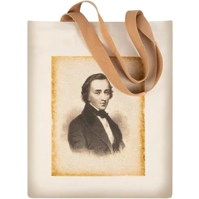Abbildung von Hiler Punk Wiederverwendbare Musik Tragetasche, Einkaufstasche, Handtasche mit Porträt eines Musikers, Outdoor Reisetasche